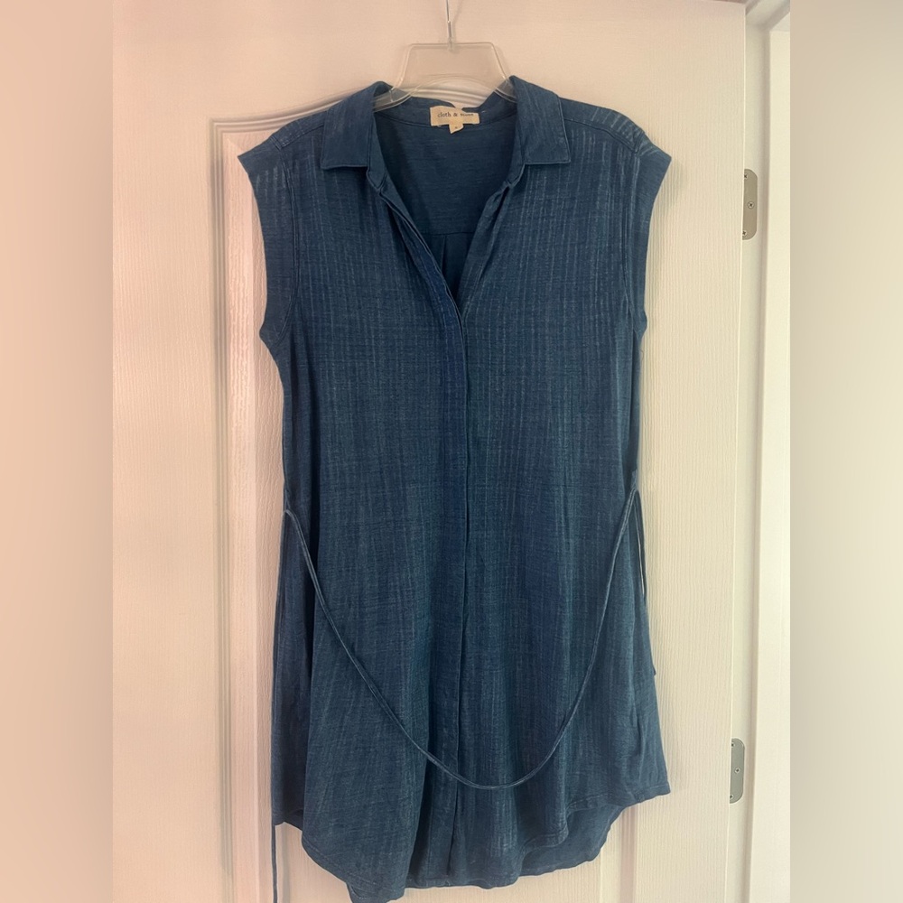 Cloth & Stone Sleeveless Shirt Dress Size S
